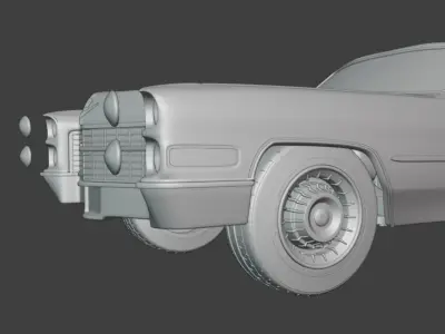1966 cadillac coupe de ville  3D print model