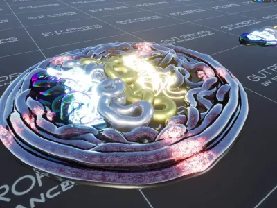 Dynamic gut props for UE Low-poly 3D model