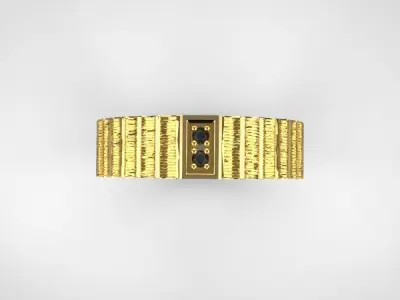 Serrated Ring wedding band Textured Lazer 3d Printed 3D model