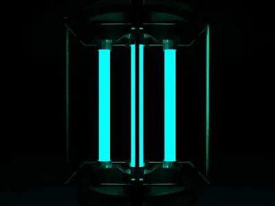 Sci Fi Energy Lamp  Low-poly 3D model