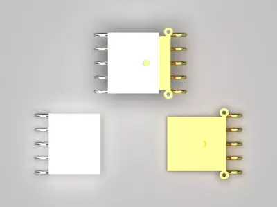 Multi-strand Gold Box Clasp Model gl0015 3D print model