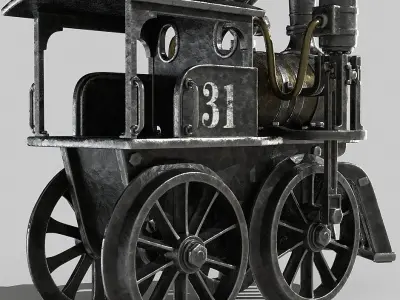 Toy train 3D model