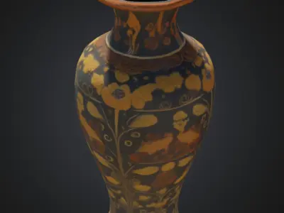 Ancient Terracotta Pot 3D model Bundle pack of 6 Low-poly 3D model