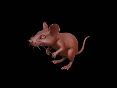 Rat Animal Sculpture 3D print model