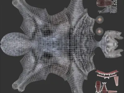 Wolf Low Poly Low-poly 3D model