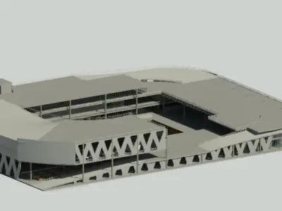 stadium school building 3D model