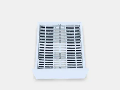 MALM Bed frame high w 4 storage boxes 31 3D model