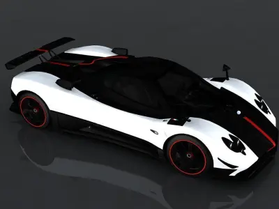 Pagani Zonda Cinque Low-poly 3D model
