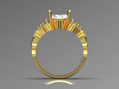 STL 3DM bride wedding ring model wr0108 3D print model