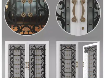 Classic exterior door Free 3D model