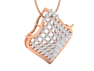 Women pendant 3D print model 6