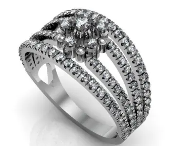 daimond ring 3D print model 24