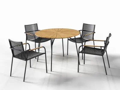 Jysk RANGSTRUP NABE garden set chair table 3D model