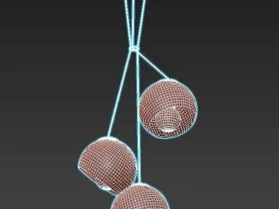 SOFT CERAMIC CLUSTER CHANDELIER 3D model