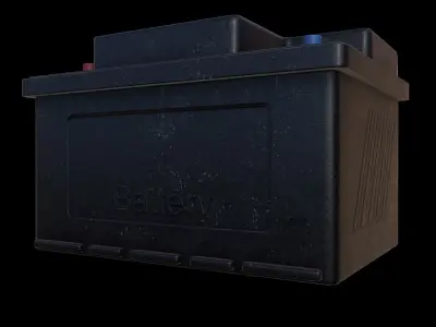 Realistic Car Battery PBR Low-poly 3D model