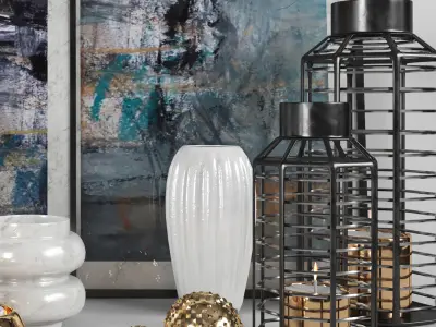 decorative set vase 3D model