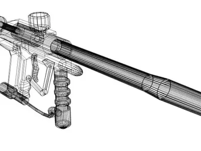 Paintball Marker - Speedball Type 2 3D model