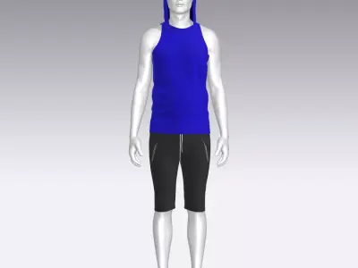 Sport Suit Low-poly 3D model 19