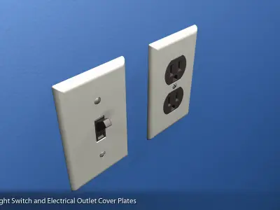 Matching Light Switch and Electrical Outlet Cover Plates 3D print model