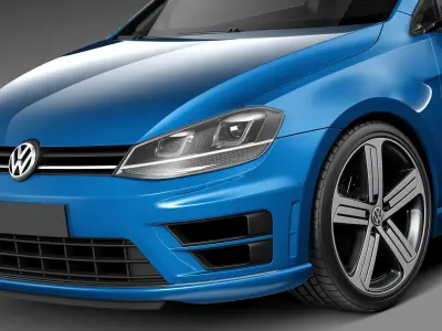 Volkswagen Golf VII R 2014 3D model