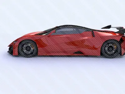 Concept Supersport Car 3D Model 3D model
