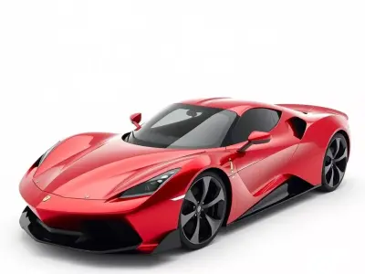 Sleek Red Sports Car model pack Low-poly 3D model