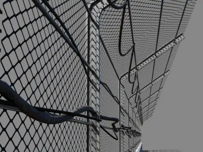 Catch Fence Low-poly 3D model
