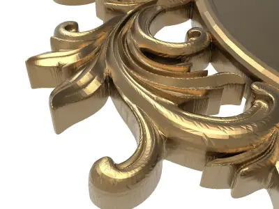 carved frame 3D model 33