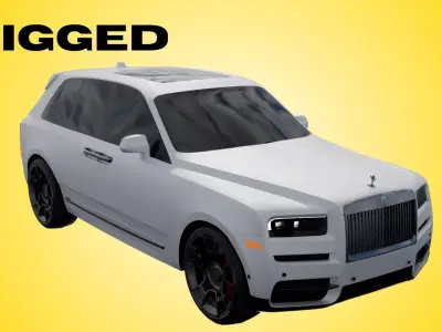 Rolls-Royce SUV  Fully Rigged HighQuality 3D Model for Animation Low-poly 3D model