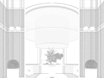 Entrance of Korean style hotel 3D model