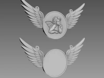 Medallion Angel 3D model