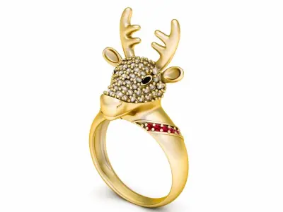 deer ring 3D print model