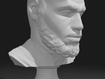 Lebron James Basketball Portrait Head 3D print model