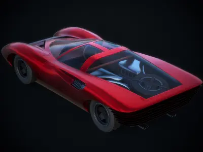 Ferrari 250 P5 Authentic Car Game Ready Low-poly 3D model