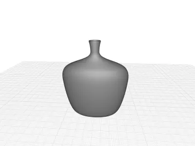 Cobalt Blue Wood Table Vase 3D model