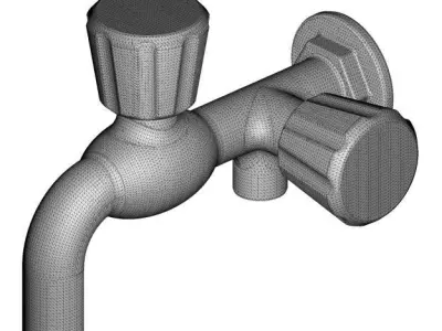 Stylish Two Way Tap 3D print model