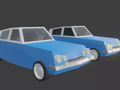 cetroen DS Low-poly 3D model