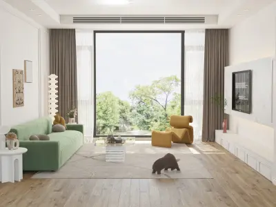 Modern residential indoor 3 d model 3D model