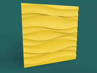 decorative 3d panel wave 3D model