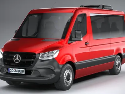 Mercedes Sprinter passenger L2H1 2019 3D model