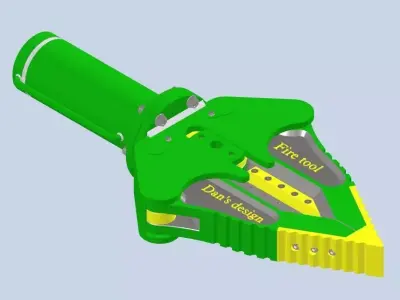 Emergency rescue tools hydraulic cutting shears for firefighters 3D model