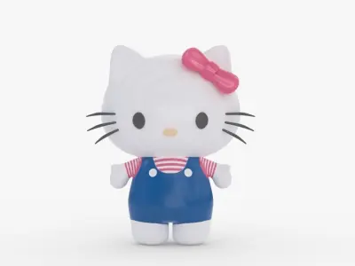 Hello Kitty Low-poly 3D model