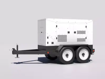 Industrial Generator Low-poly 3D model