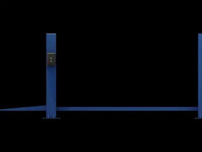 Car Lift 4 Post Low-poly 3D model