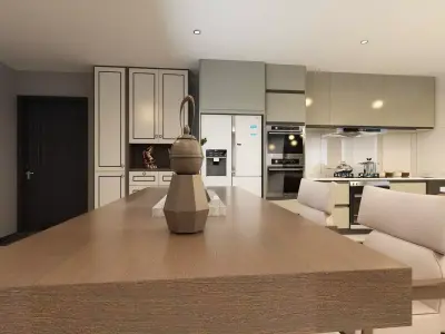 Studio Apartment Design 3D model