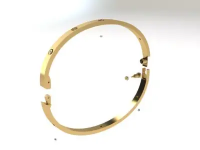 love bracelet with diamonds 3D print model