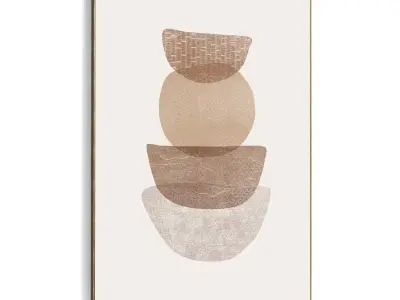 Plaster Two Photo Frame 533 Low-poly 3D model