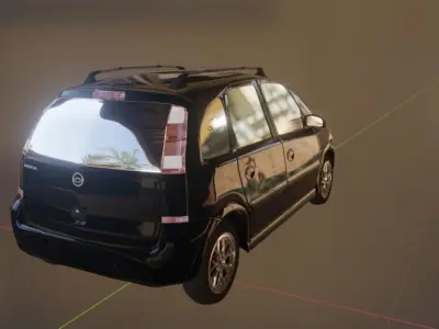 CHEVROLET MERIVA - LOW POLY Low-poly 3D model