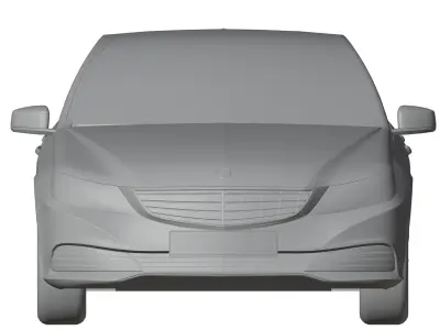 Luxury limousine unbranded 3D model