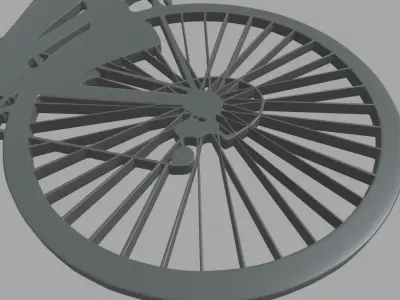 Bike Key Ring Chain 01 Low-poly 3D model